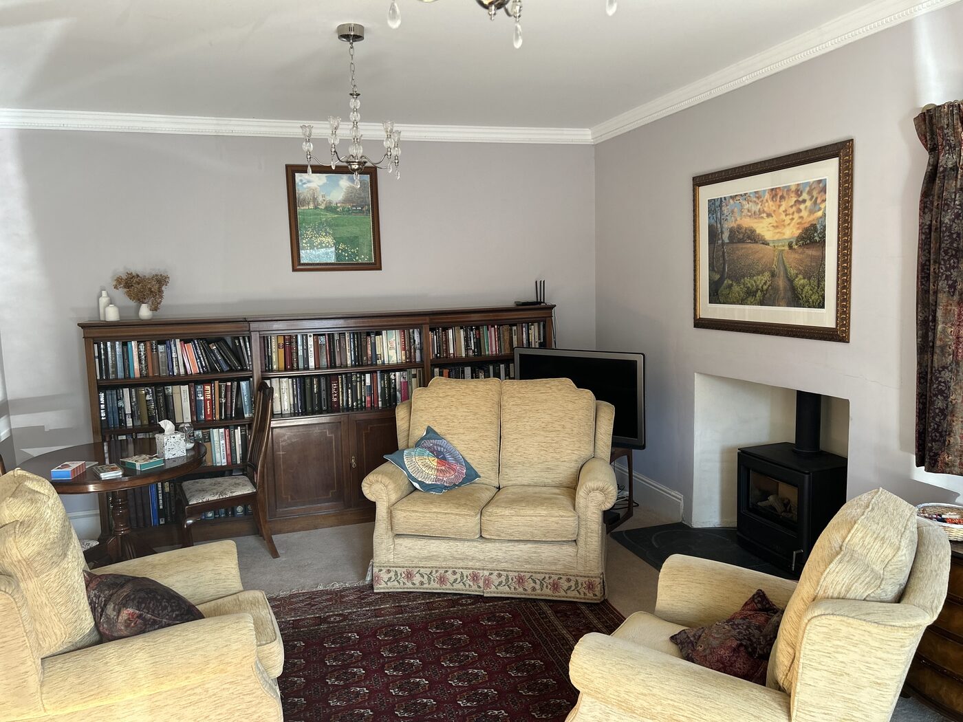 A warm, comfortable counselling room